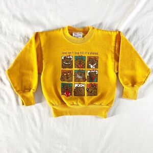 90s vintage crewneck sweatshirt with "Love Isn’t Love Till It's Shared"